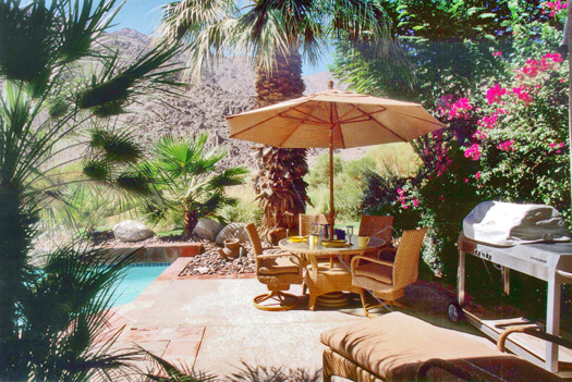 patio and bbq area